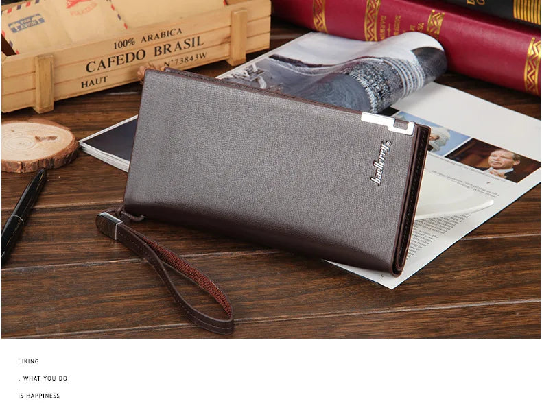 Baellerry Men Long Wallets Large Capacity Zipper Handbag Card Holder Male Purse Coin Pocket Luxury Brand Clutch Wallet For Men