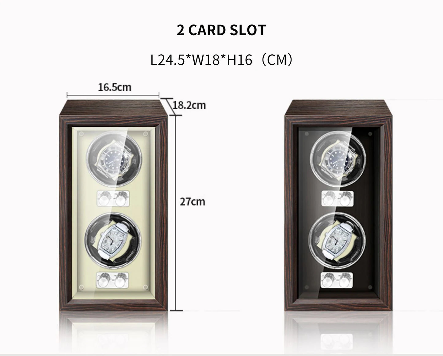 IBBETON Luxury Wood Watch Winder High-End  2 4 6 Slots Automatic Watches Box With Mabuchi Mute Motor Watch Cabinet Clock Storage